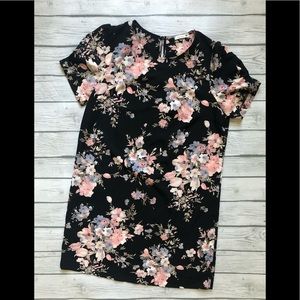 Floral Tunic Short Sleeve Dress Silky